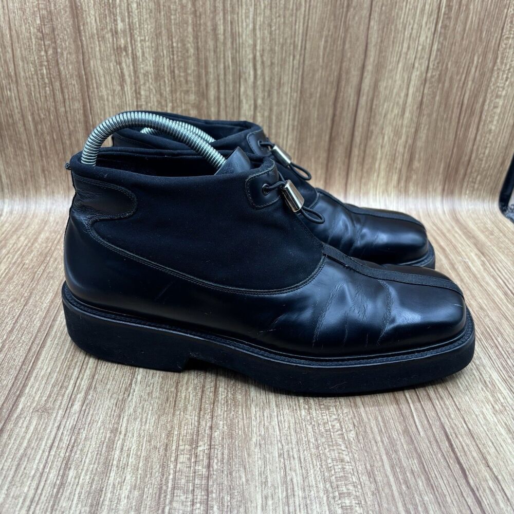 Mezlan Bugatti Leather Black Ankle ‎ Boots Men’s 26.5 M / 8.5 M Made In Spain